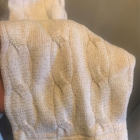 Women’s plus size 1x sparkly layered sweater beige gold by Croft & Barrow - Picture 4 of 5